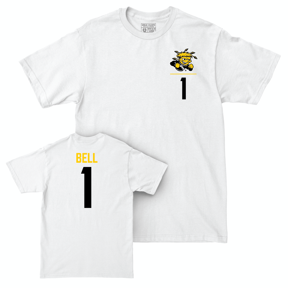 Wichita State Men's Basketball White Logo Comfort Colors Tee - Xavier Bell Small
