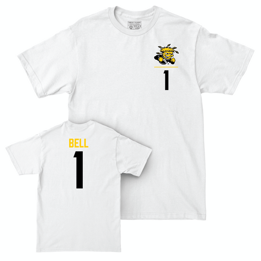 Wichita State Men's Basketball White Logo Comfort Colors Tee - Xavier Bell Small