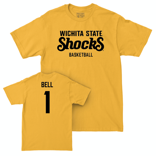 Wichita State Men's Basketball Gold Shocks Tee - Xavier Bell Small