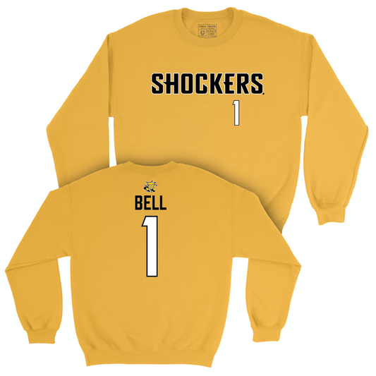 Wichita State Men's Basketball Gold Shockers Crew - Xavier Bell Small