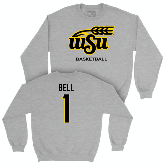 Wichita State Men's Basketball Sport Grey Stacked Crew - Xavier Bell Small