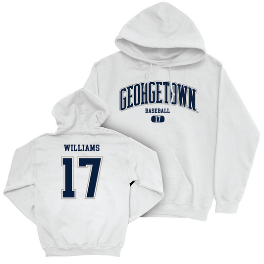 Georgetown Baseball White Arch Hoodie   - Andrew Williams