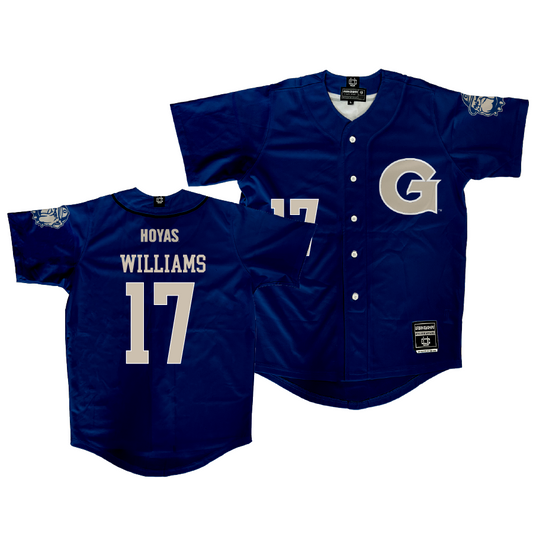 Georgetown Baseball Navy Jersey   - Andrew Williams