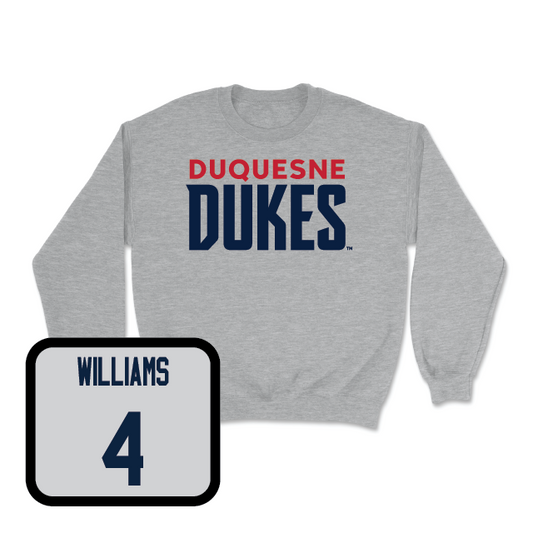 Duquesne Men's Basketball Sport Grey Lock Crew - Tre Williams