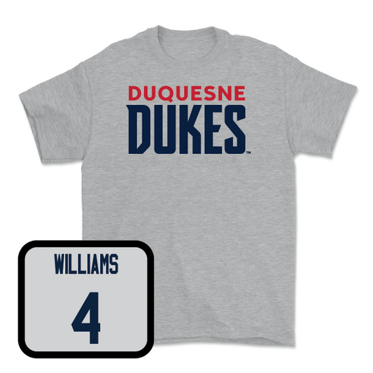 Duquesne Men's Basketball Sport Grey Lock Tee - Tre Williams