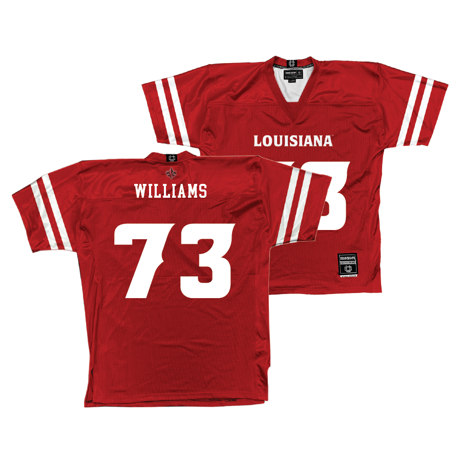 Louisiana Football Red Jersey - Devron Williams | #73