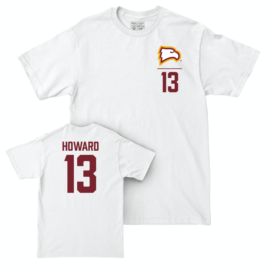 Winthrop Men's Basketball White Logo Comfort Colors Tee - Clay Howard Small