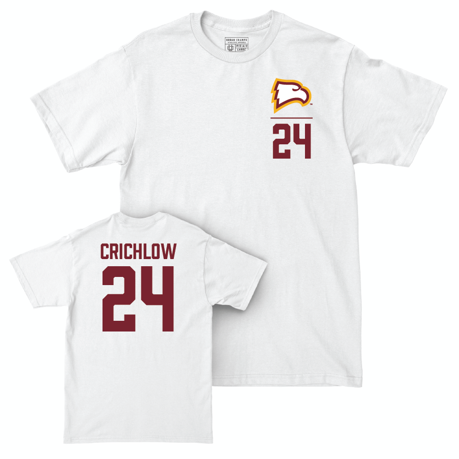 Winthrop Men's Soccer White Logo Comfort Colors Tee - Emory Crichlow Small