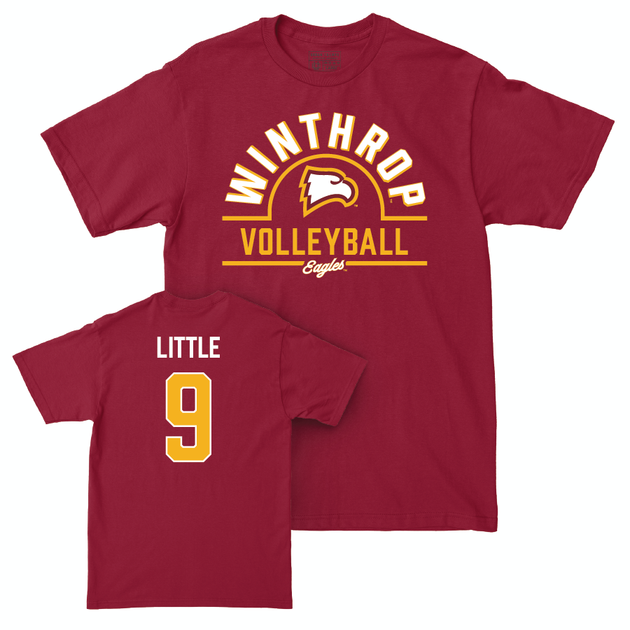 Winthrop Women's Volleyball Maroon Arch Tee - Giselle Little Small
