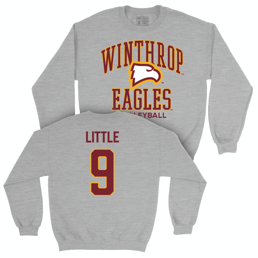 Winthrop Women's Volleyball Sport Grey Classic Crew - Giselle Little Small