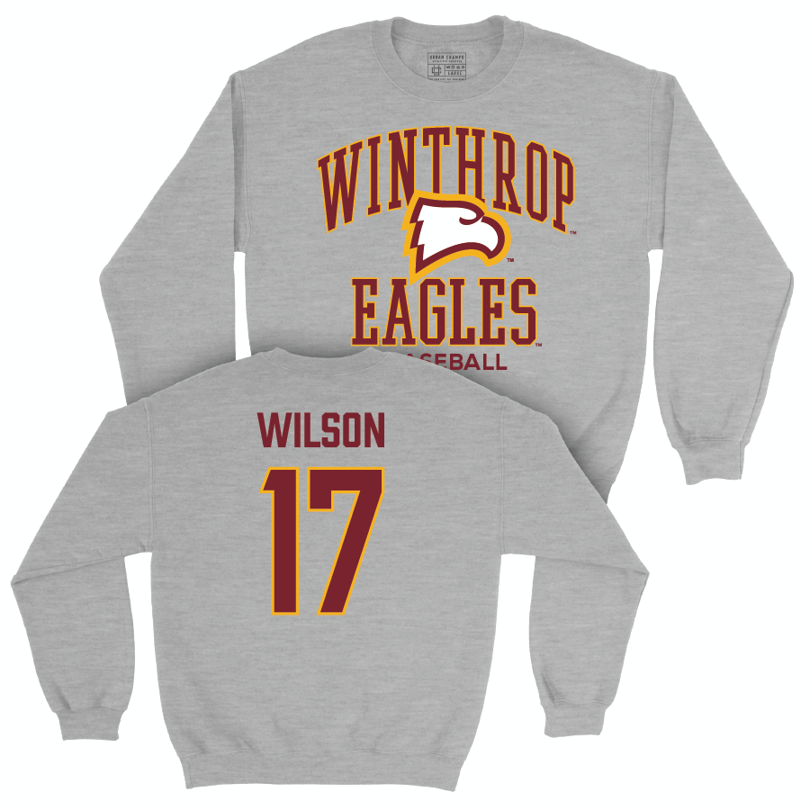 Winthrop Baseball Sport Grey Classic Crew - Harrison Wilson Small