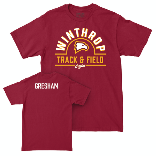 Winthrop Men's Track & Field Maroon Arch Tee - Ian Gresham Small