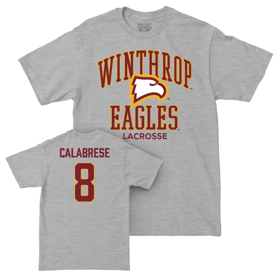 Winthrop Women's Lacrosse Sport Grey Classic Tee - Mollie Calabrese Small