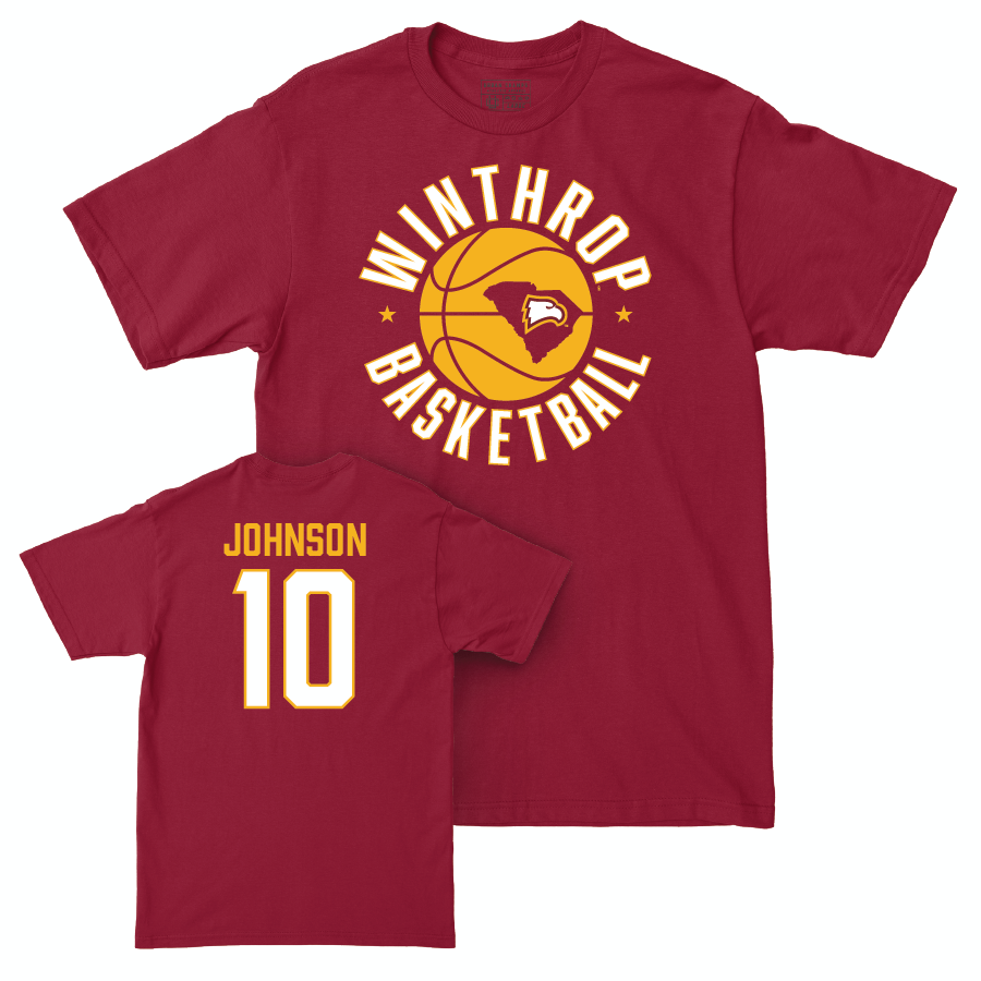 Winthrop Men's Basketball Maroon Hardwood Tee - Nick Johnson Small