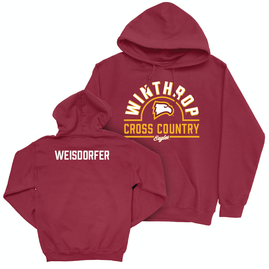 Winthrop Men's Cross Country Maroon Arch Hoodie - Nolan Weisdorfer Small