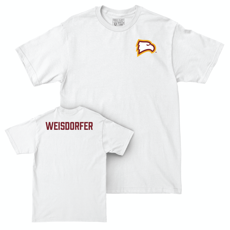 Winthrop Men's Cross Country White Logo Comfort Colors Tee - Nolan Weisdorfer Small