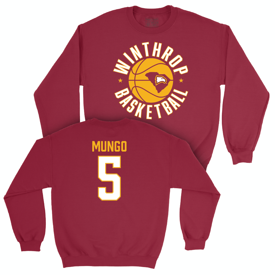 Winthrop Women's Basketball Maroon Hardwood Crew - Prunelle Mungo Small