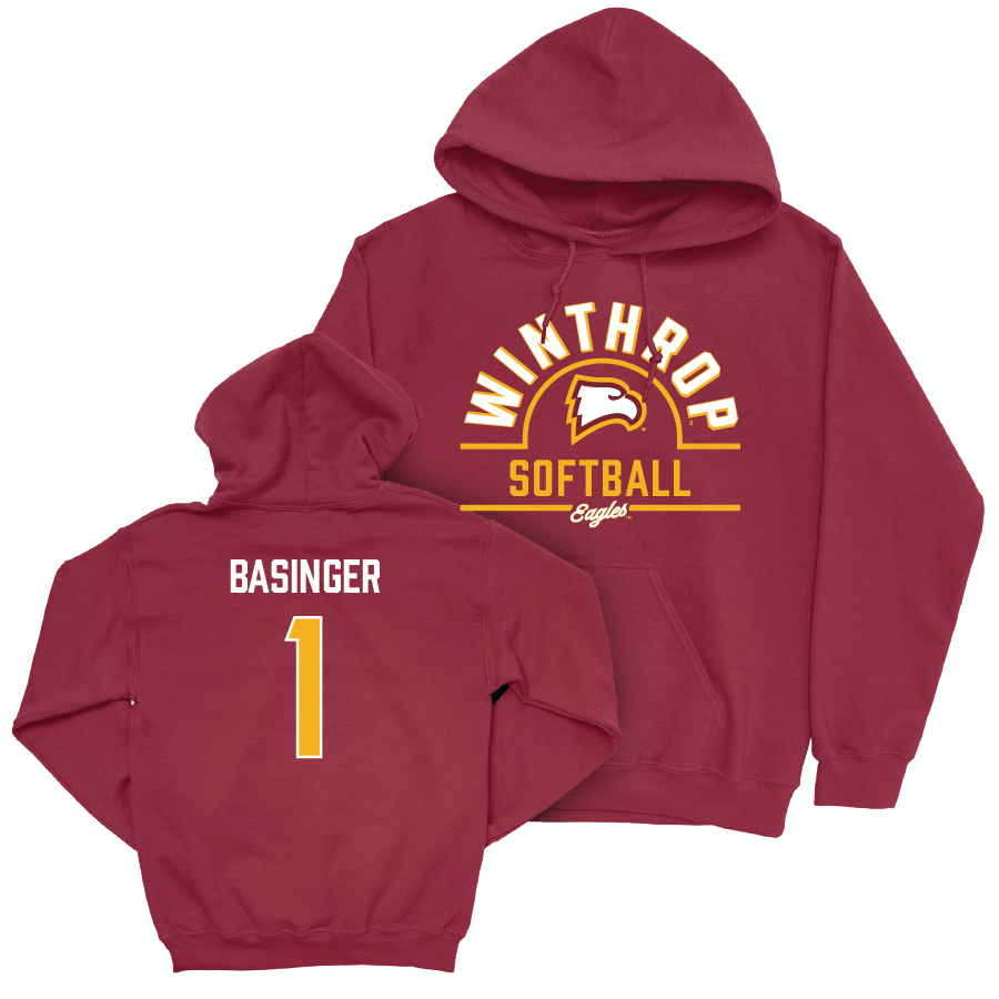 Winthrop Softball Maroon Arch Hoodie - Reese Basinger Small