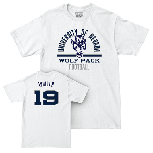 Nevada Football White Classic Comfort Colors Tee  - Anthony Wolter