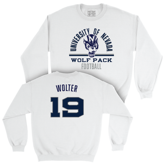 Nevada Football White Classic Crew  - Anthony Wolter