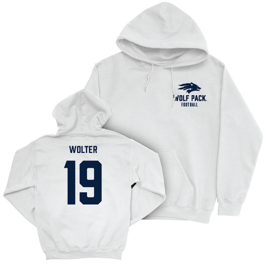 Nevada Football White Logo Hoodie  - Anthony Wolter