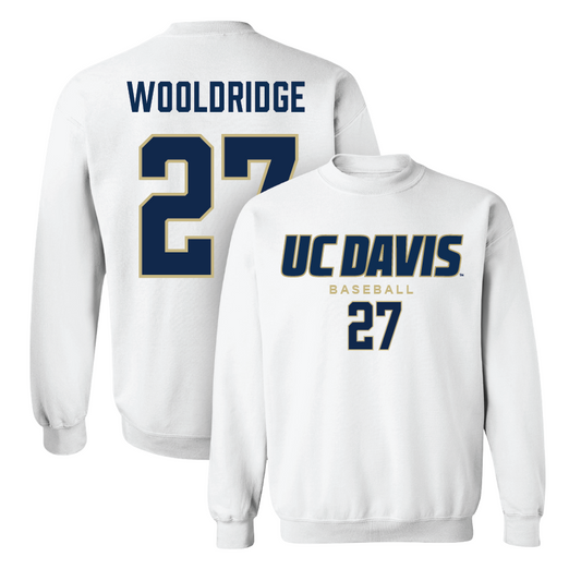 UC Davis Baseball White Classic Crew - Braydon Wooldridge