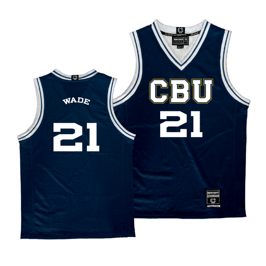 CBU Men's Basketball Navy Jersey - Malik Wade | #21