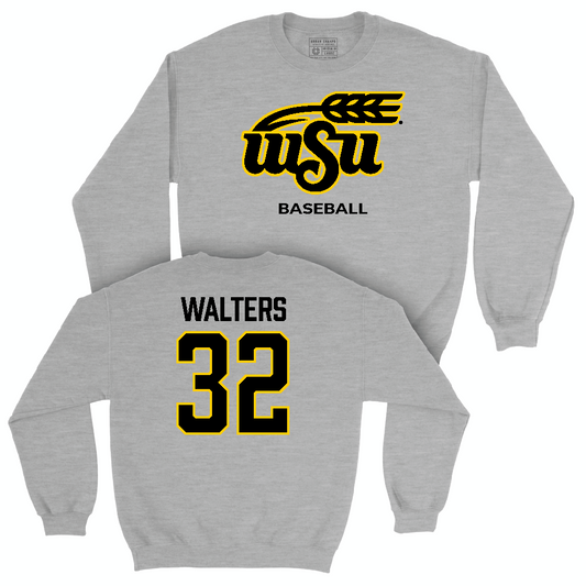 Wichita State Baseball Sport Grey Stacked Crew  - Peyton Walters