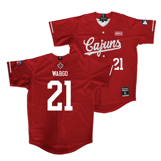 Louisiana Baseball Red Vintage Jersey - Clay Wargo | #21