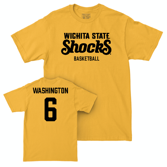 Wichita State Men's Basketball Gold Shocks Tee  - Corey Washington