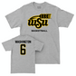 Wichita State Men's Basketball Sport Grey Stacked Tee  - Corey Washington