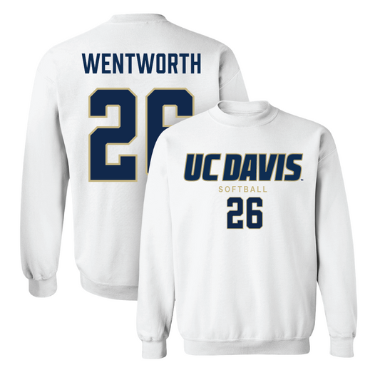 UC Davis Softball White Classic Crew - Tatum Wentworth