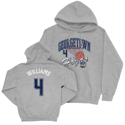 Georgetown Men's Basketball Sport Grey Hardwood Hoodie  - Caleb Williams