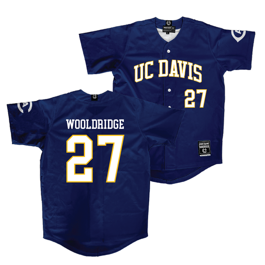 UC Davis Baseball Navy Jersey - Braydon Wooldridge | #27