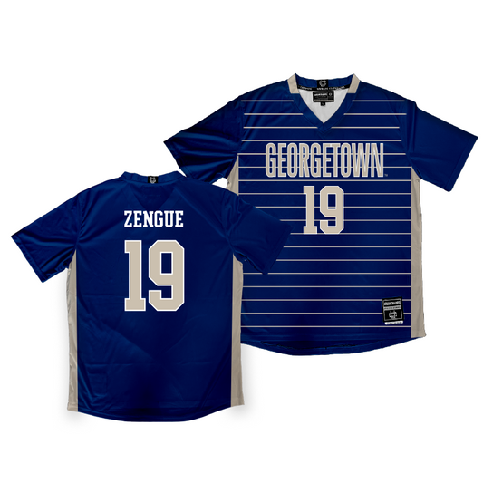 Georgetown Men's Soccer Navy Jersey - Zach Zengue