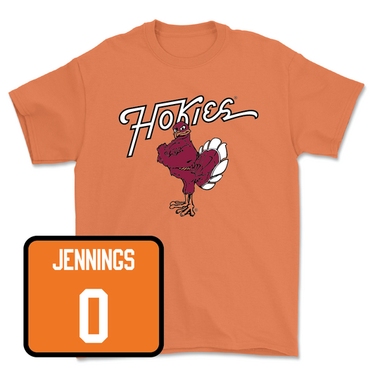 Orange Football Hokie Bird Tee - Ali Jennings