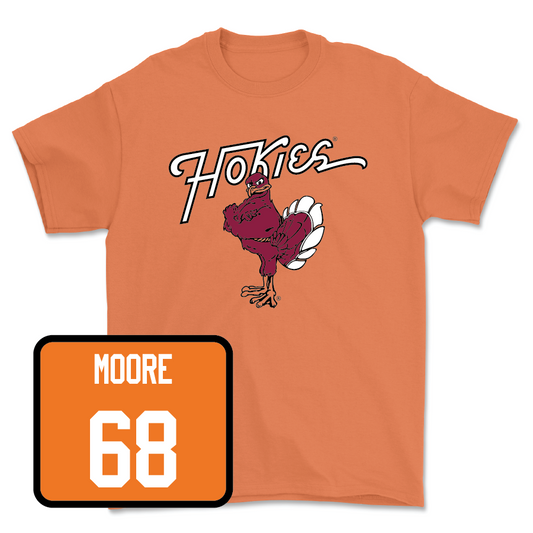 Orange Football Hokie Bird Tee - Kaden Moore