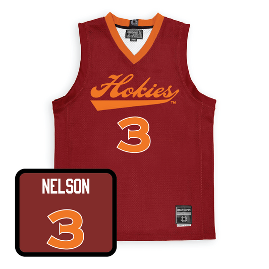Maroon Women's Basketball Hokies Jersey - Mackenzie Nelson