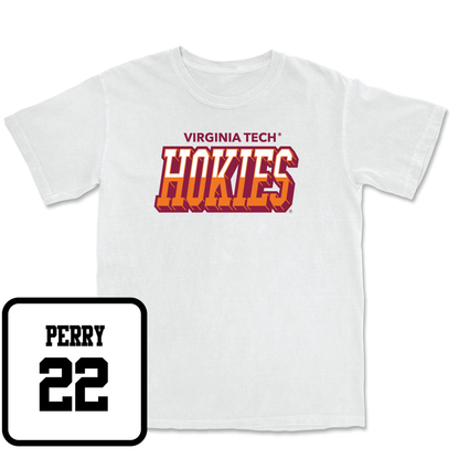 Volleyball White Hokies Color Block Comfort Colors Tee