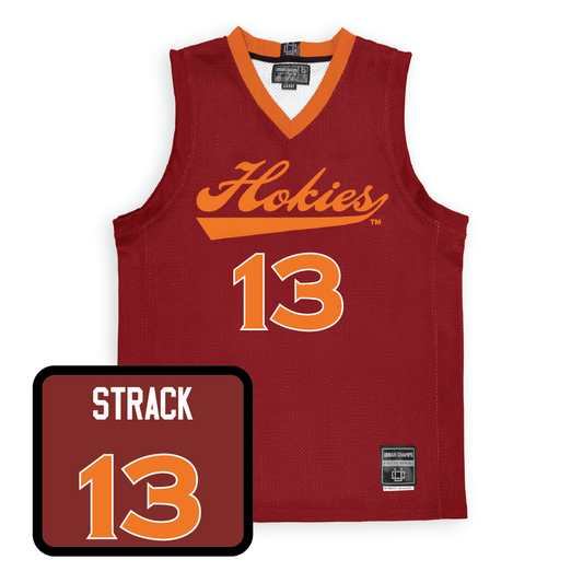 Maroon Women's Basketball Hokies Jersey - Clara Strack